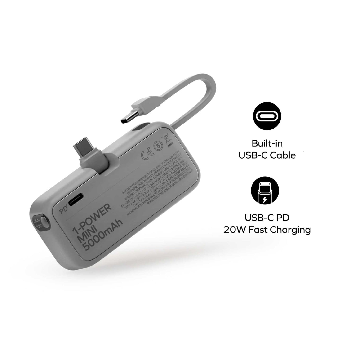 Momax 1-Power Mini Battery Pack. White